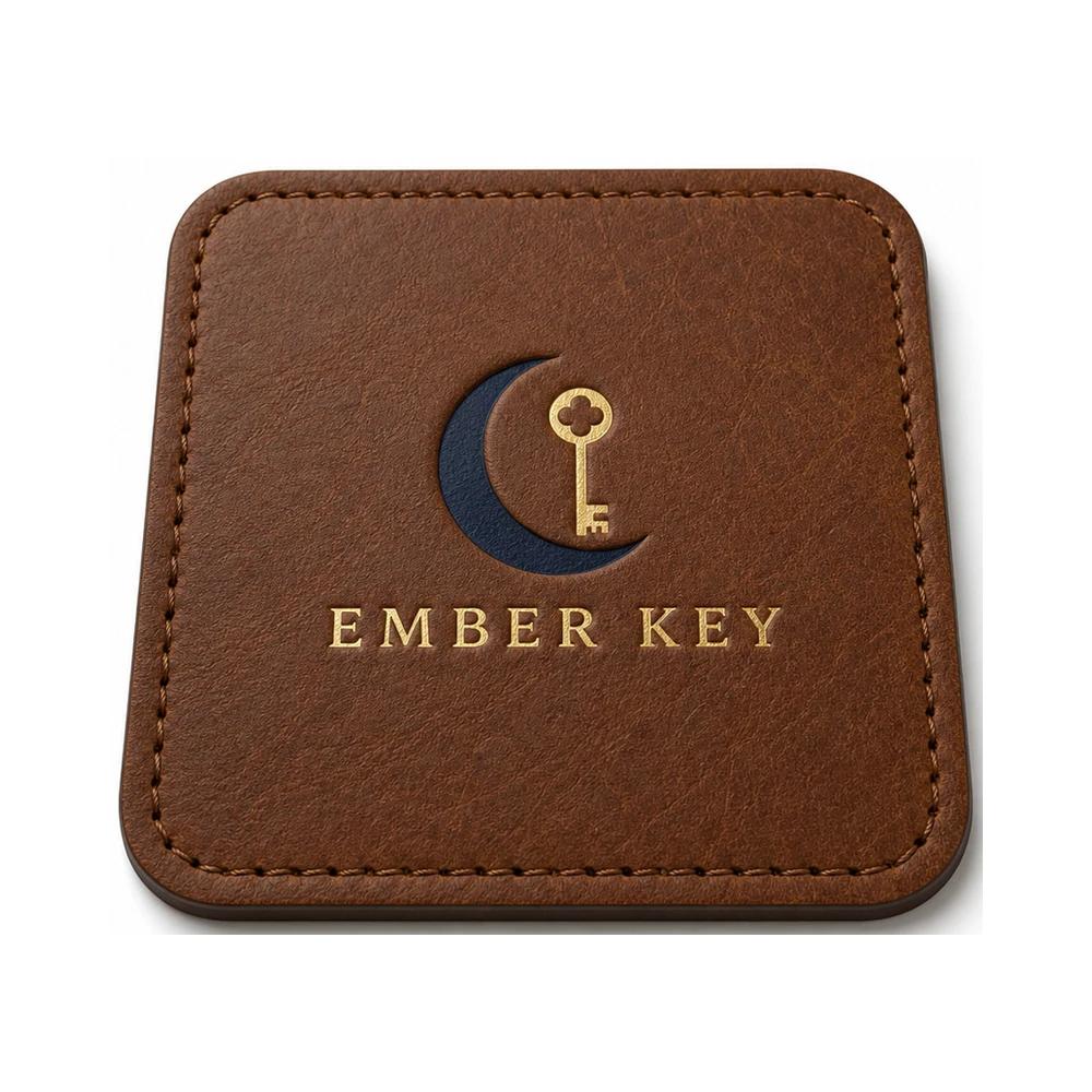 Personalised Leather Drink Coaster